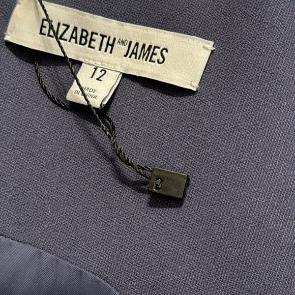 ELIZABETH and JAMES Cutout Waist Slit Dress sz 12 Giulia Wedding Party Blue NEW - Picture 6 of 9